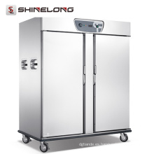 Hotel Banquet Equipment Gran calentador de alimentos de acero inoxidable Vertical Heated Holding Cabinet con 2 puertas